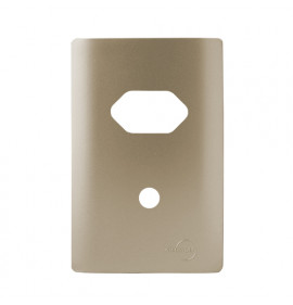 Placa p/ 1 Tomada + Furo 4x2 - Novara Chmapanhe